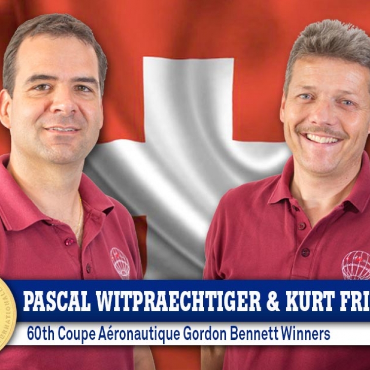 Vítězové 60. ročníku Kurt Frieden a Pascal Witpraechtiger, zdroj gordonbennett.aero